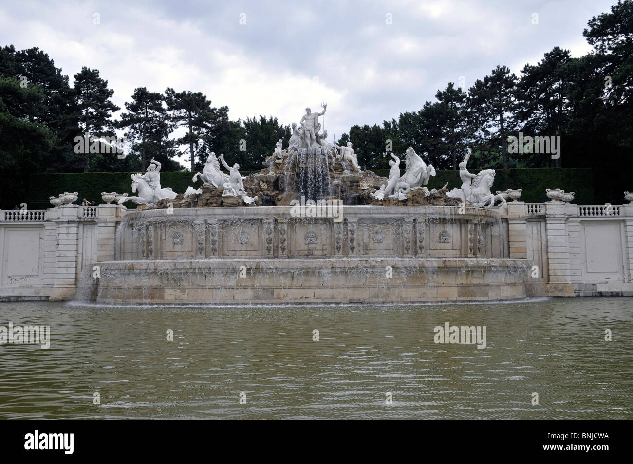 Schonbrunn palace, Neptune Fountain,Vienna, Austria, Europe Stock Photo
