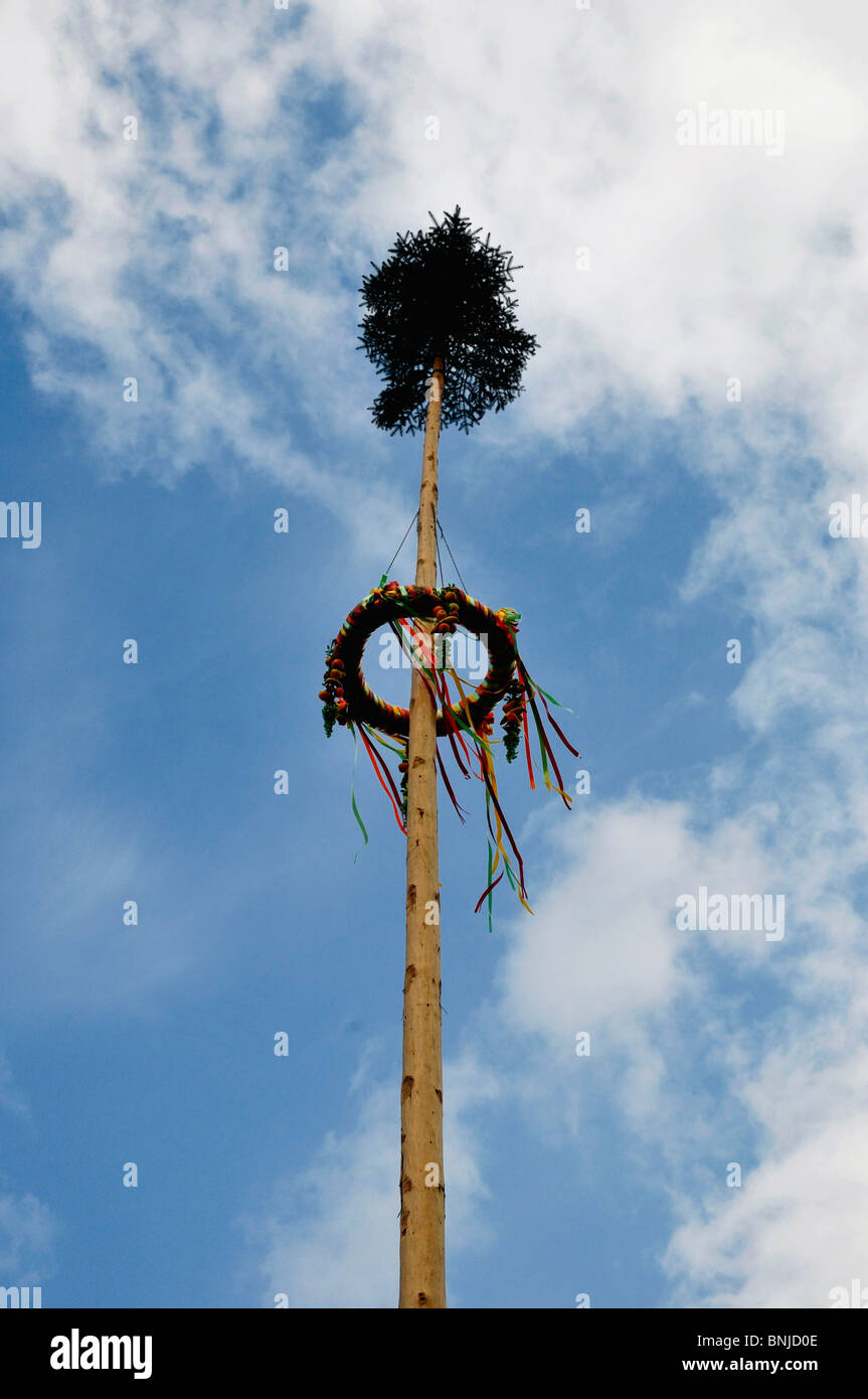 Pole to adorn with garland for Ascension Day, Vienna, Austria, Europe Stock  Photo - Alamy