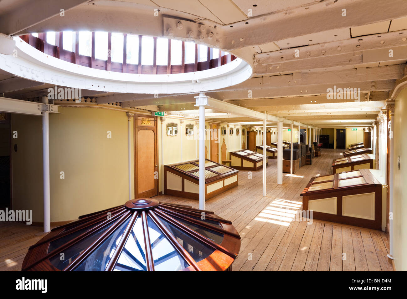 The Promenade Deck of the S S Great Britain now resting in the Great  Western Dockyard, Bristol Stock Photo - Alamy