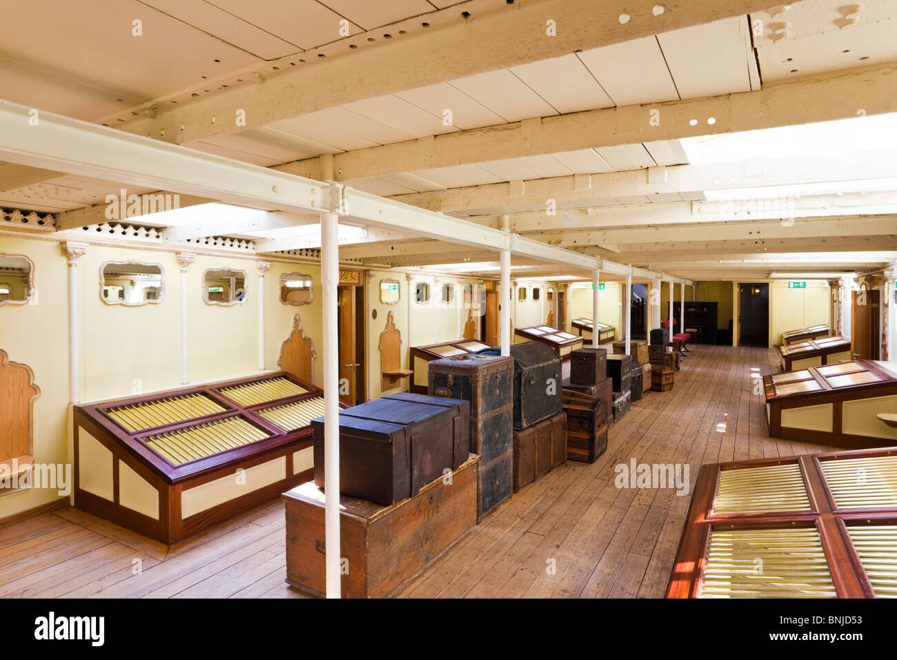 The Promenade Deck of the S S Great Britain now resting in the Great