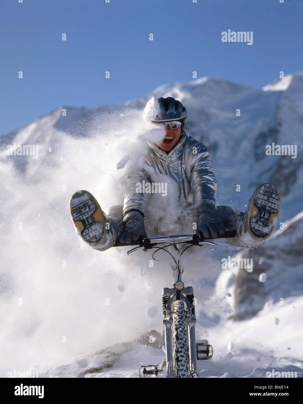 downhill snow biking