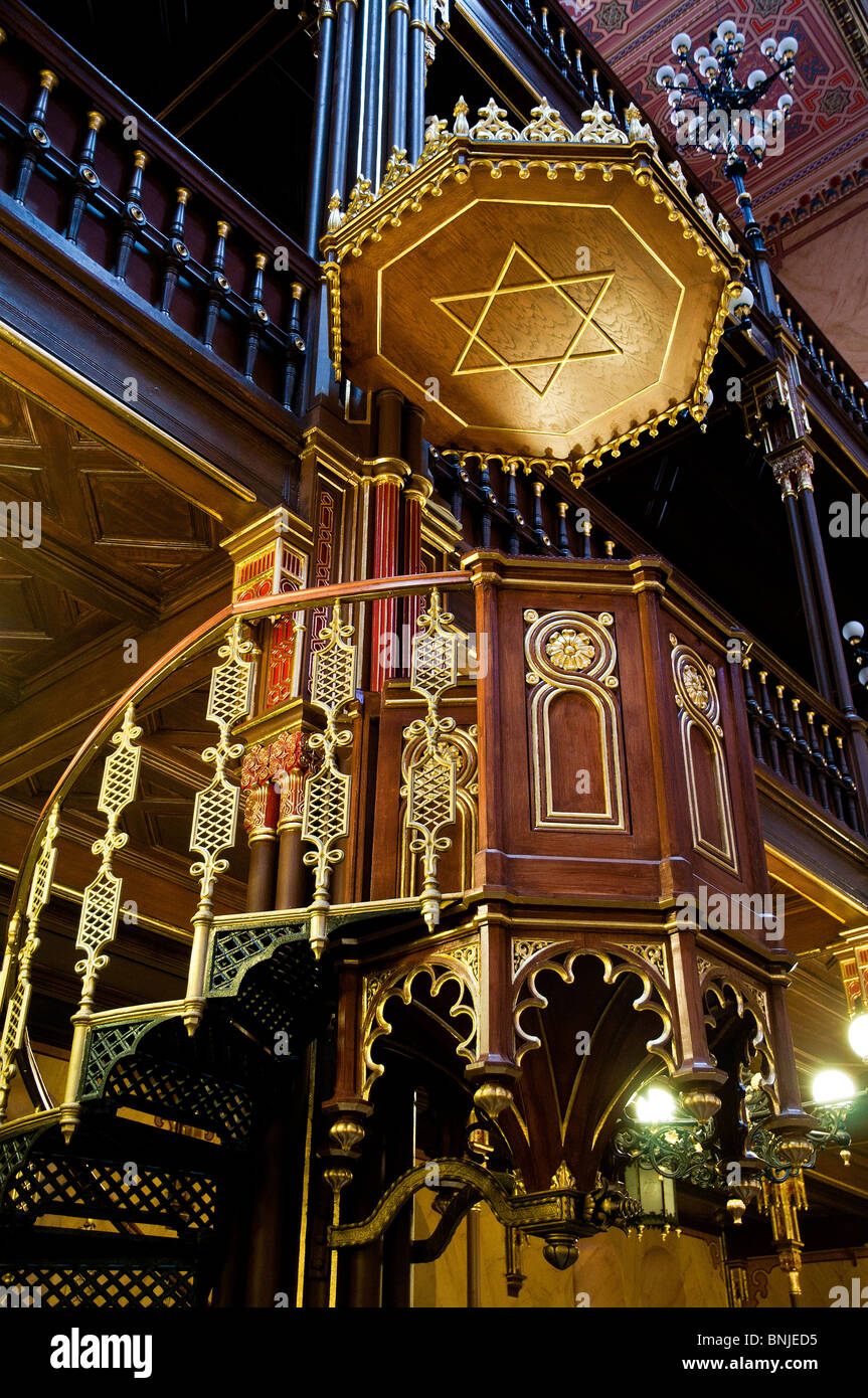 Interior Closeup, Dohány Street Synagogue, Budapest, Hungary Stock Photo