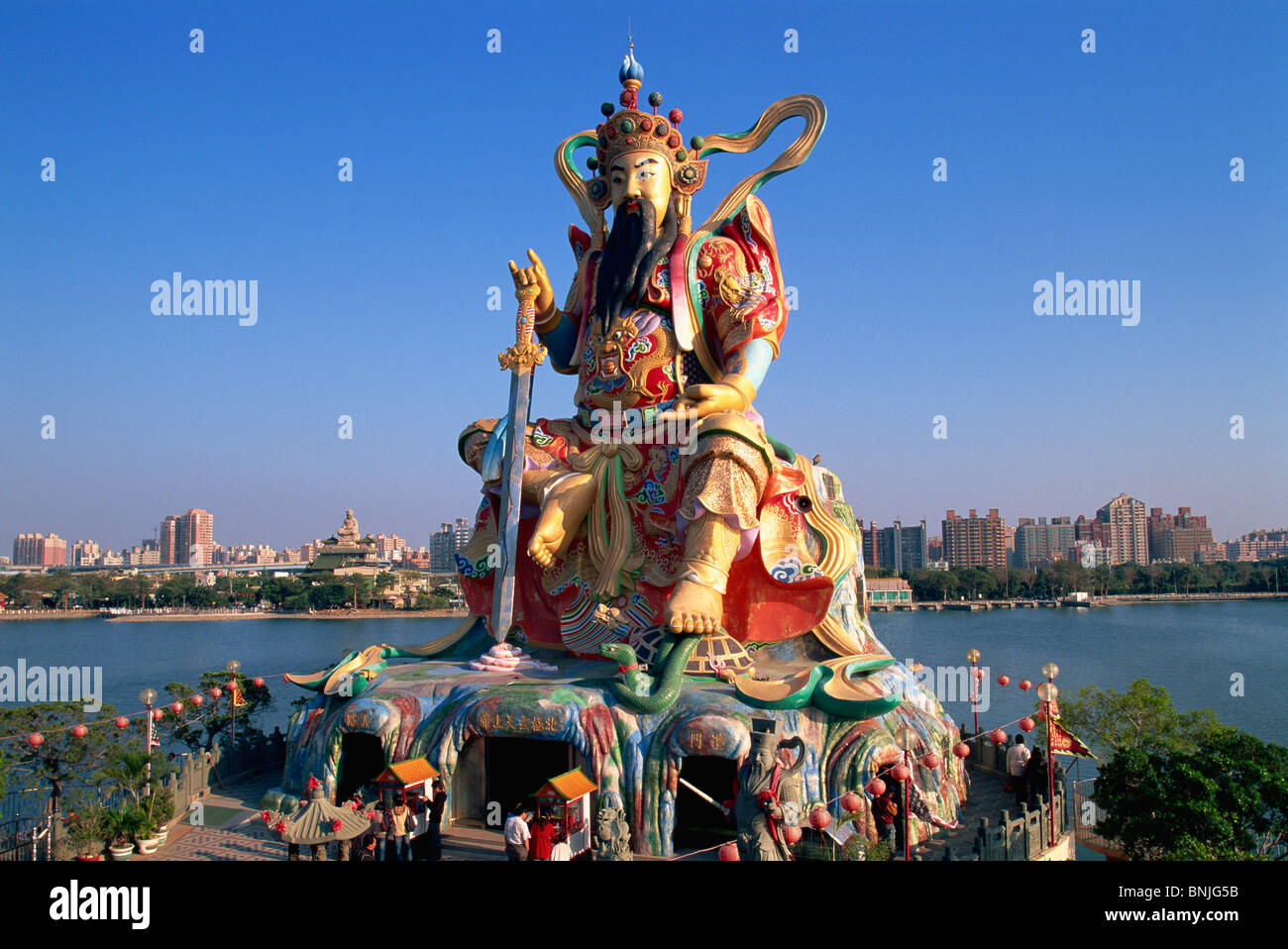Taiwan Kaohsiung Lotus Lake Statue of Taoist God Xuantianshangdi