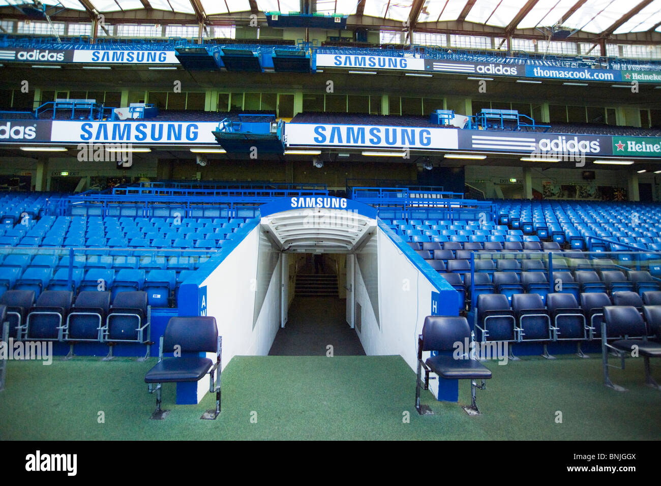 Pitch Level View of Stamford Bridge Stad, Stock Video