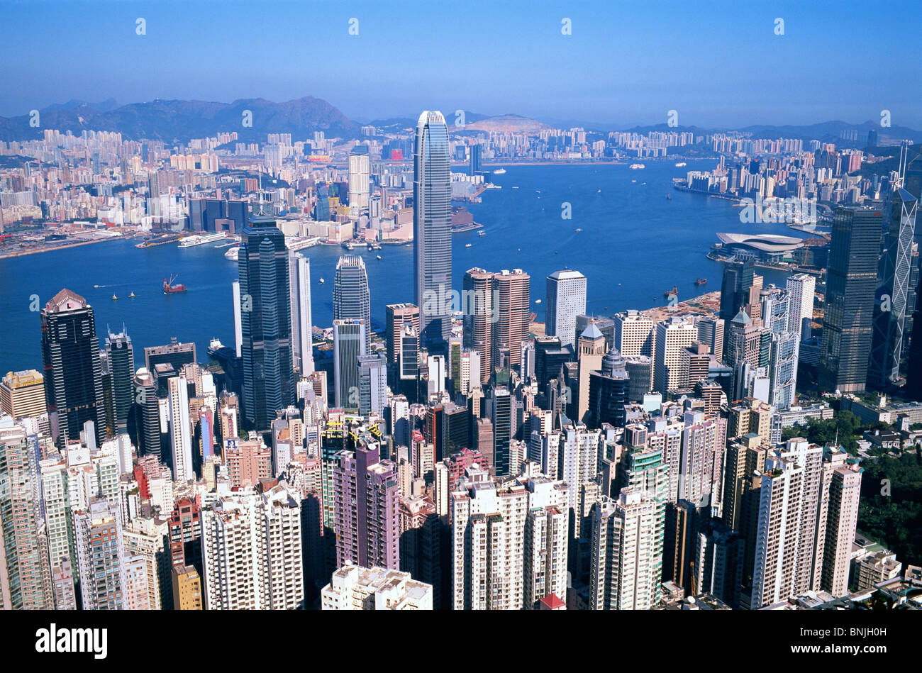 Asia China Hong Kong Victoria Peak View from the Peak Victoria Harbour ...