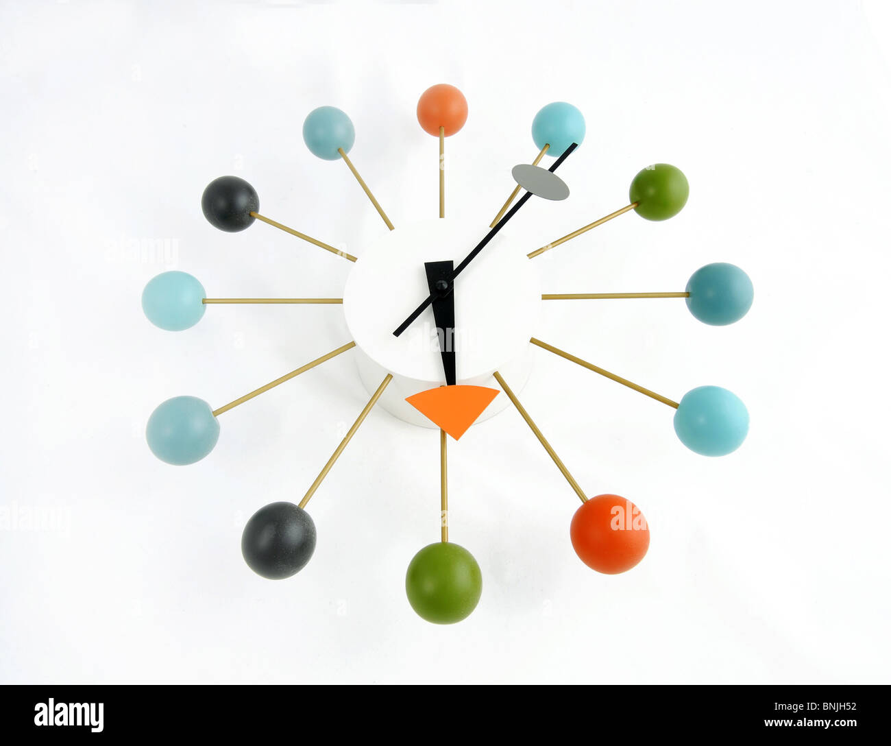 Clock George Nelson Design Vitra company 1950 1960 Wall clock Ball clock  object modern Stock Photo - Alamy