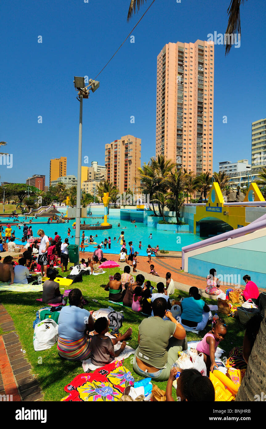 South Beach Pool Durban city Kwazulu Natal South Africa. Tourists