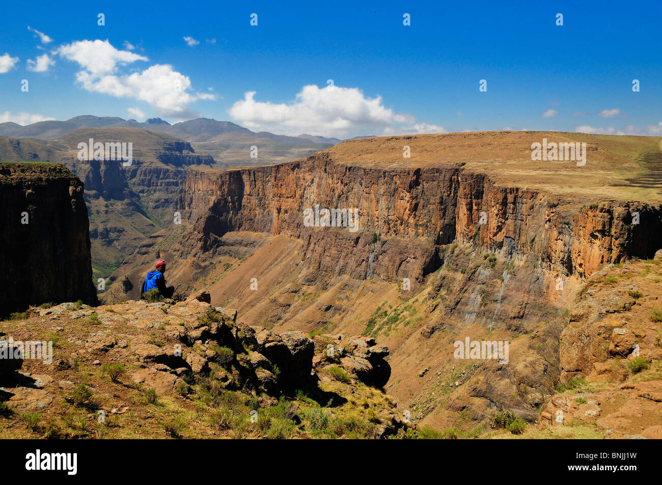 gennemførlig er mere end Vænne sig til near Semonkong Lesotho Southern Africa canyon mountain mountains landscape  scenery nature rocks rock Basotho people shepherd Stock Photo - Alamy