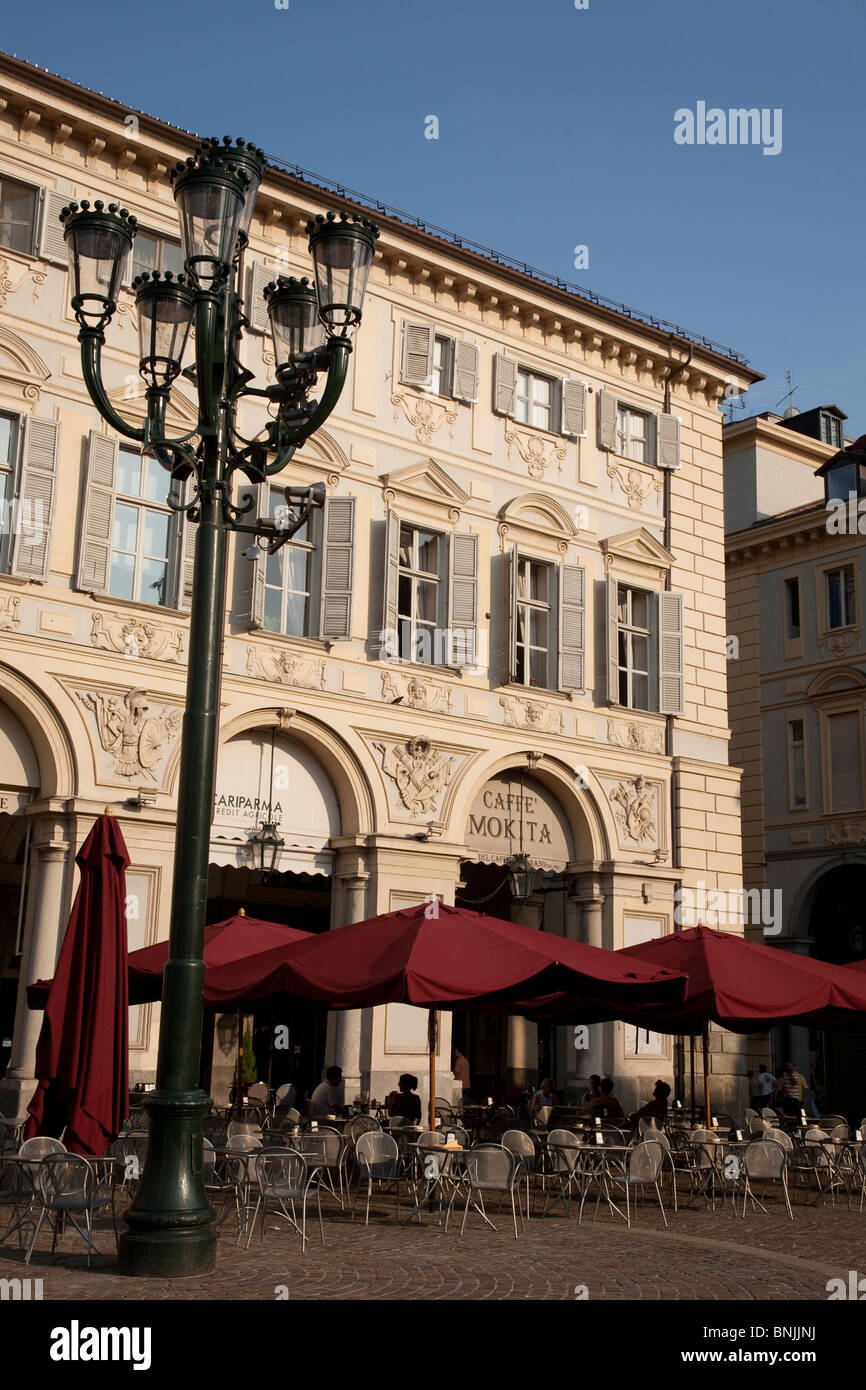 Mokita Cafe in St Carlo Square in Turin; Italy Stock Photo