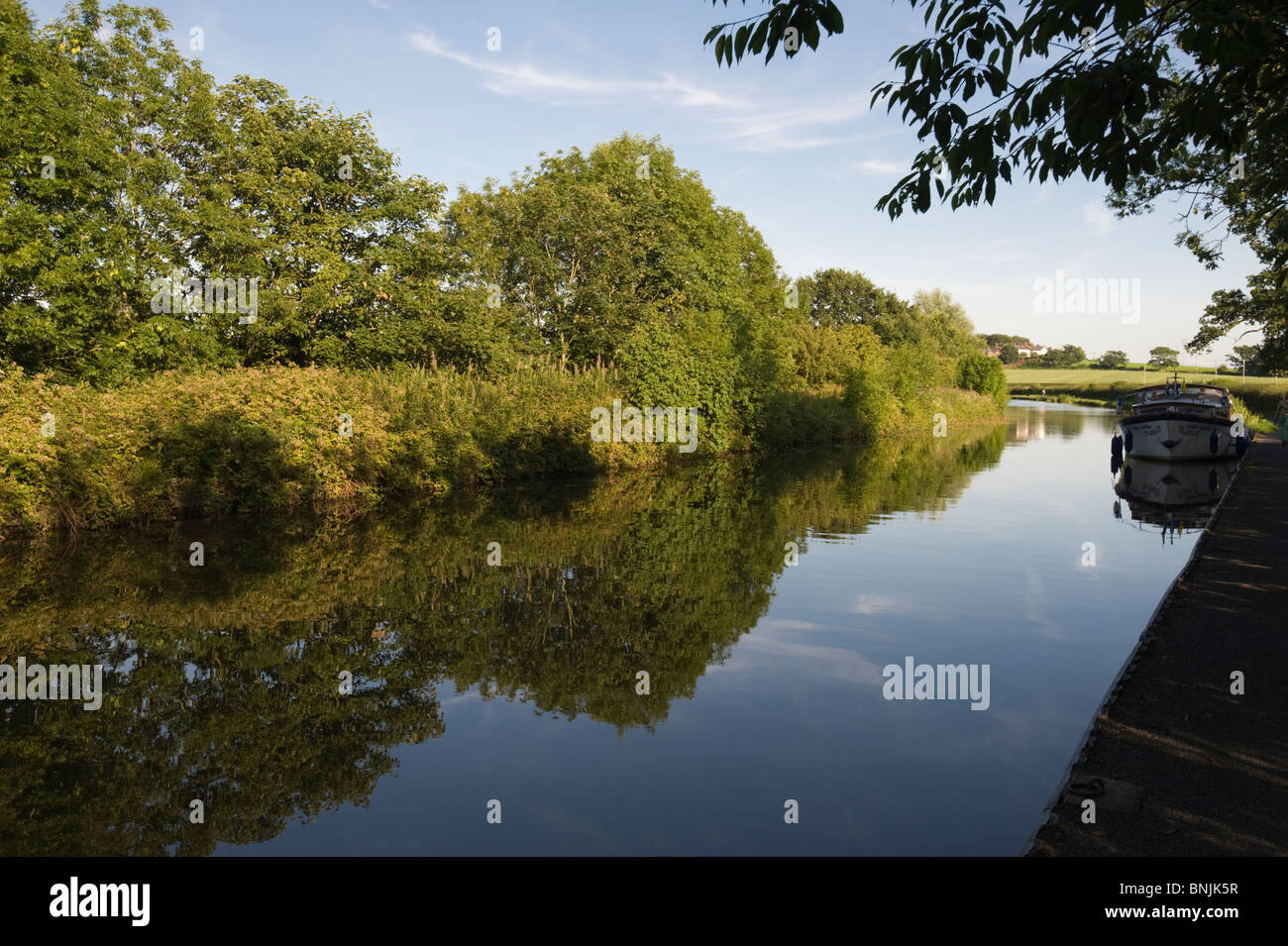 Calm Waters on the Lancaster Canal at Garstang Stock Photo
