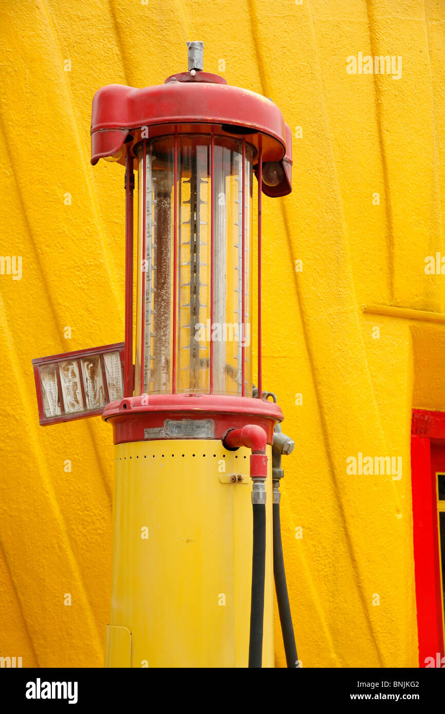 Old Historic landmark Shell Gas Station globe pump in Winston Salem