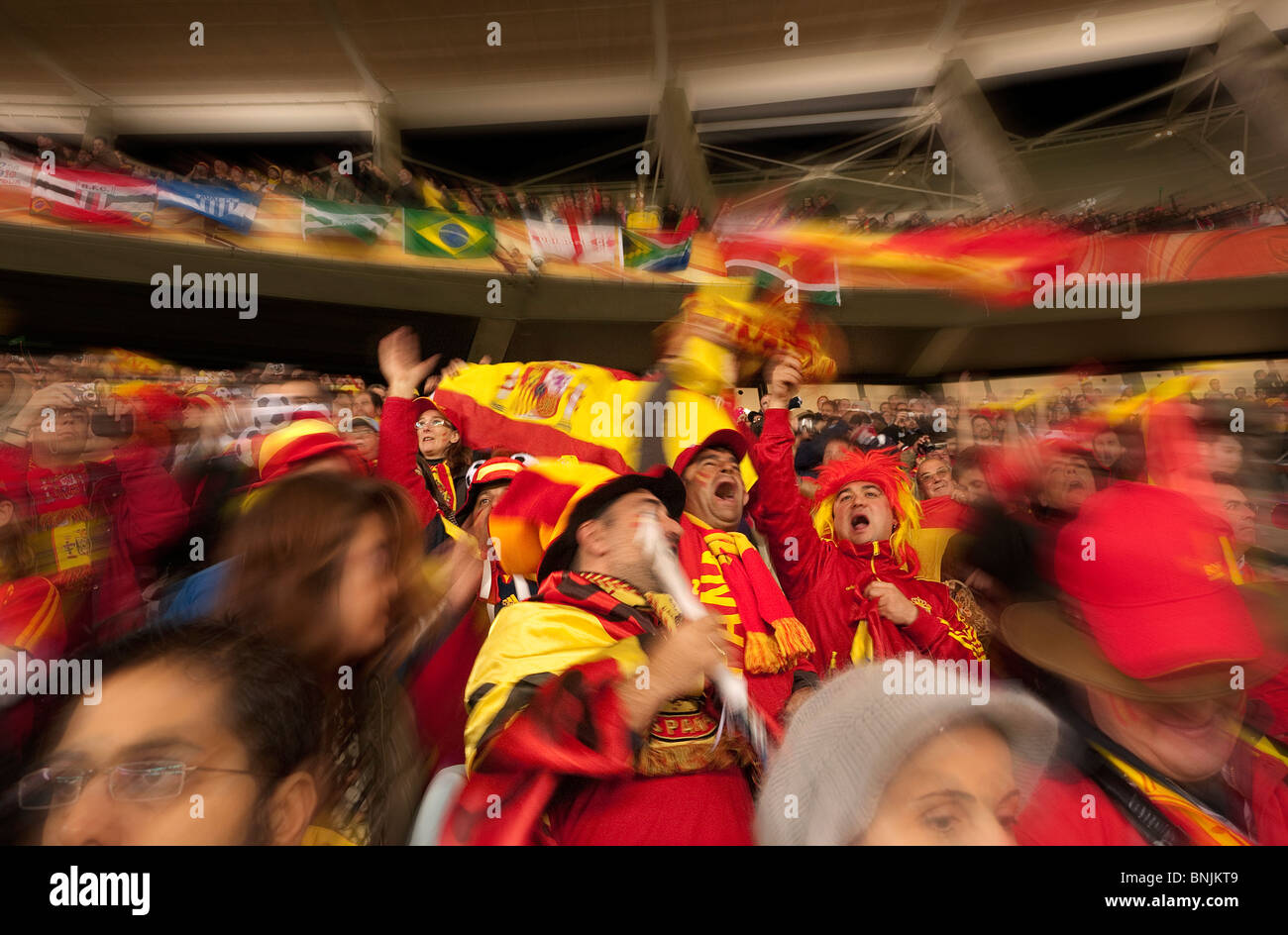 Spanish Victory over Portugal World Cup 2010 Cape town South Africa Stock Photo