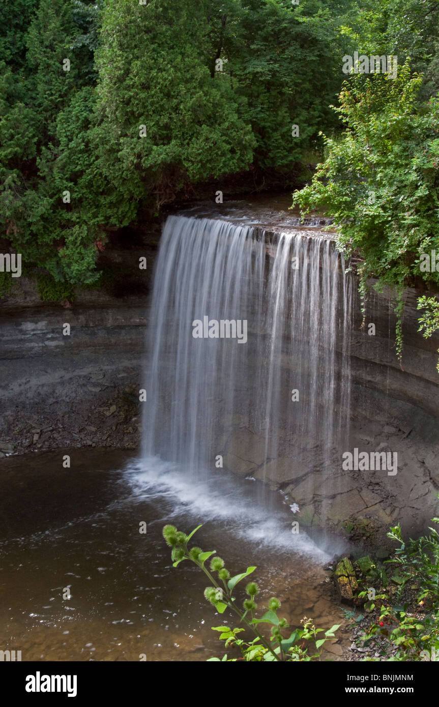 A view of Bridal Veil Falls on Manitoulin Island Stock Photo Alamy