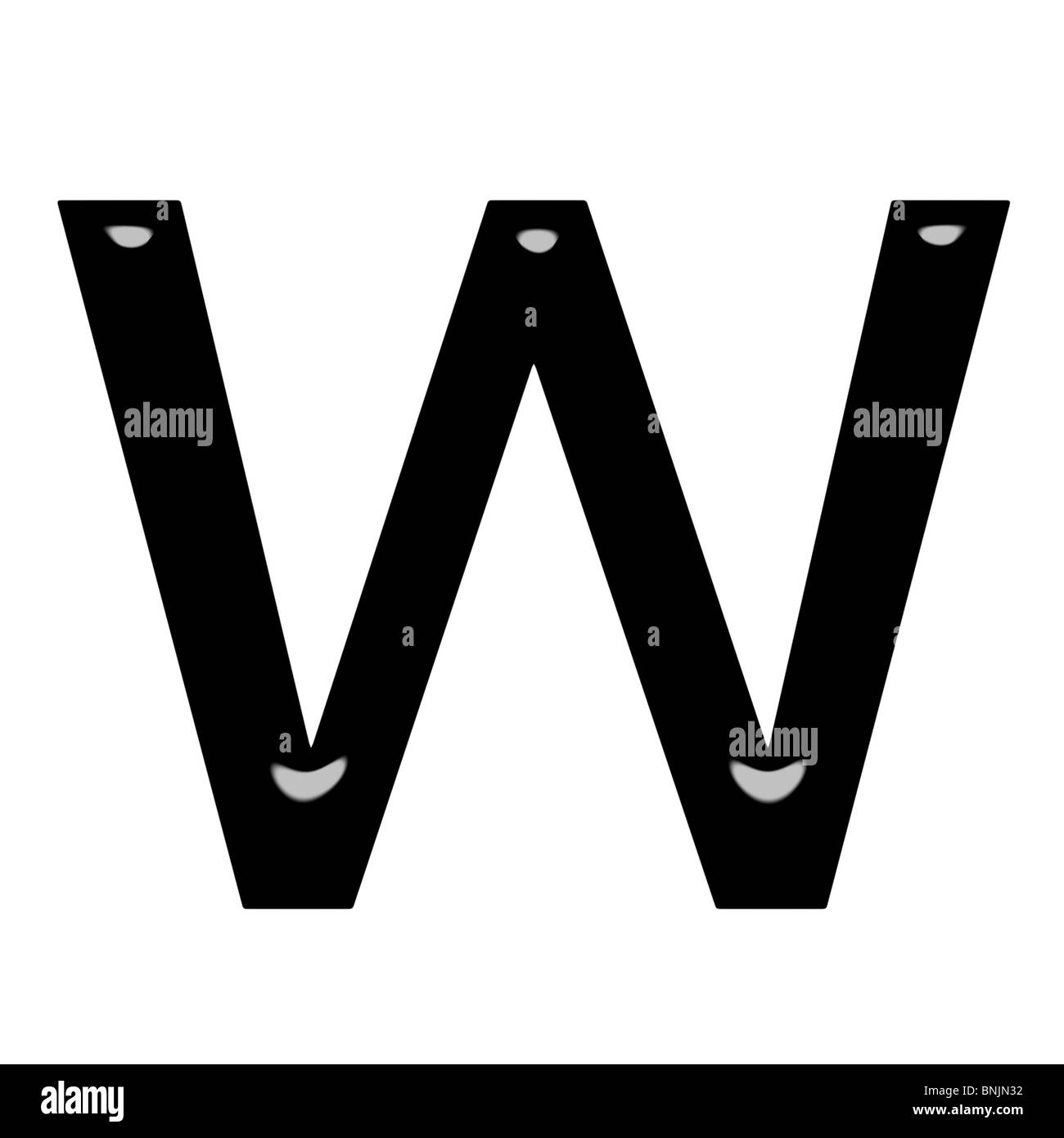 3d letter w Stock Photo - Alamy