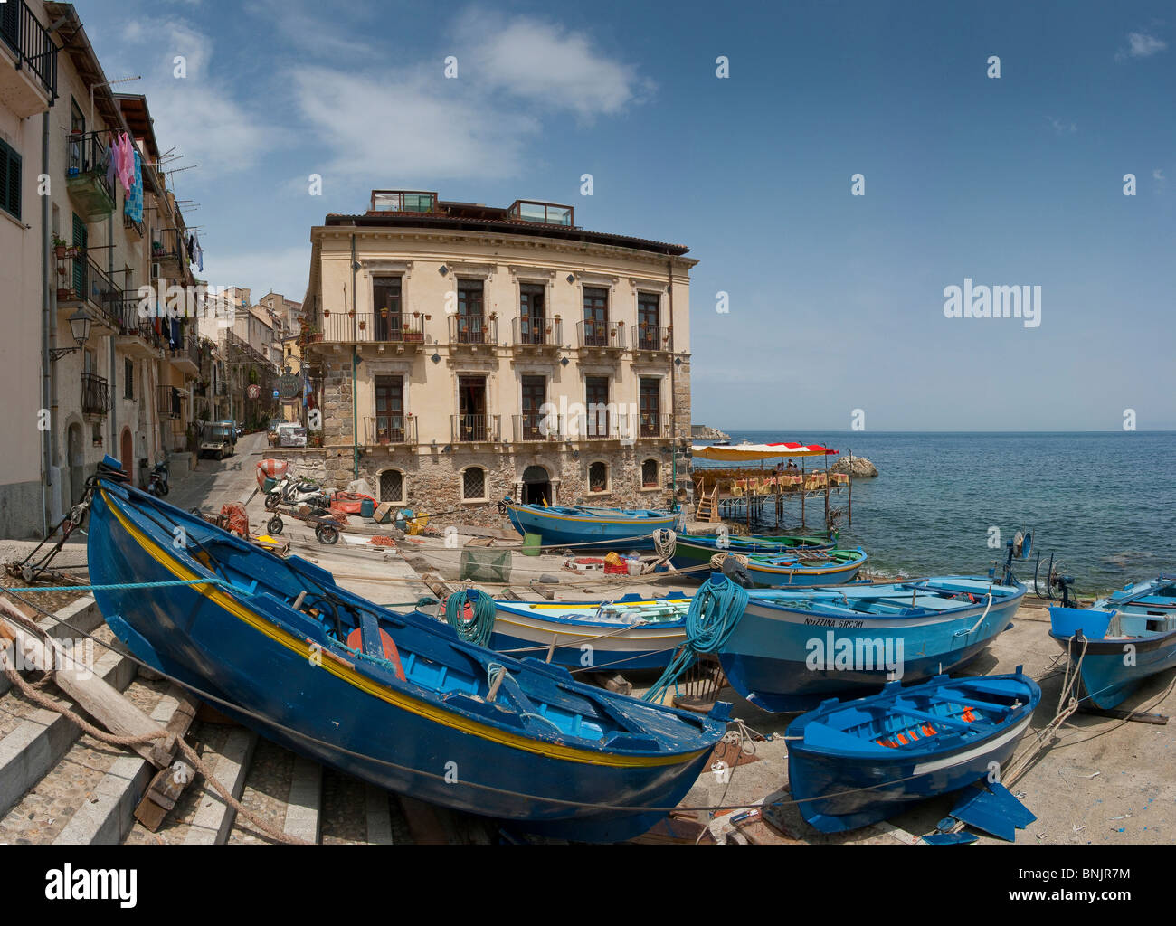 Scilla Calabria Mediterranean Italy village coast sea building