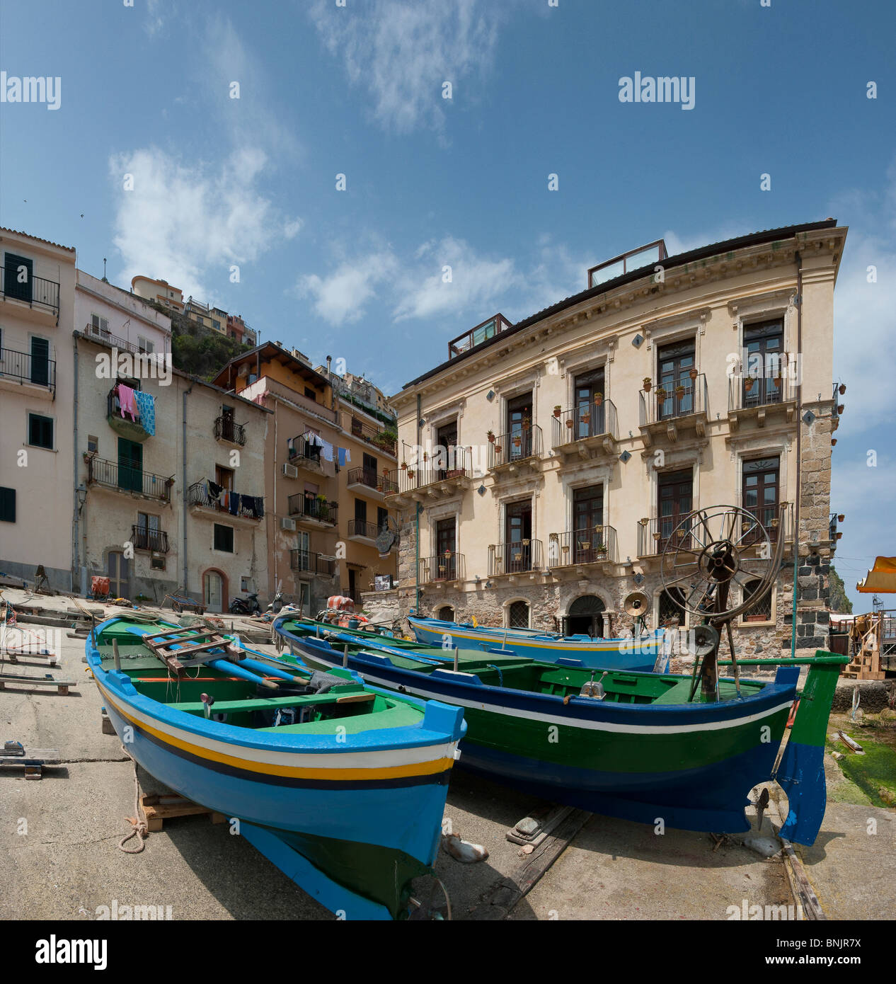 Scilla Calabria Mediterranean Italy village coast sea building
