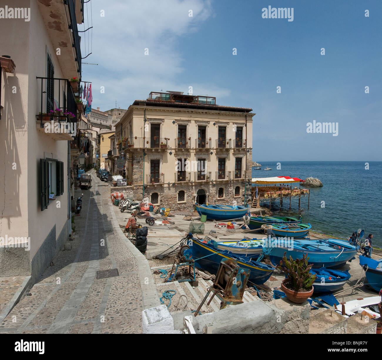 Scilla Calabria Mediterranean Italy village coast sea building