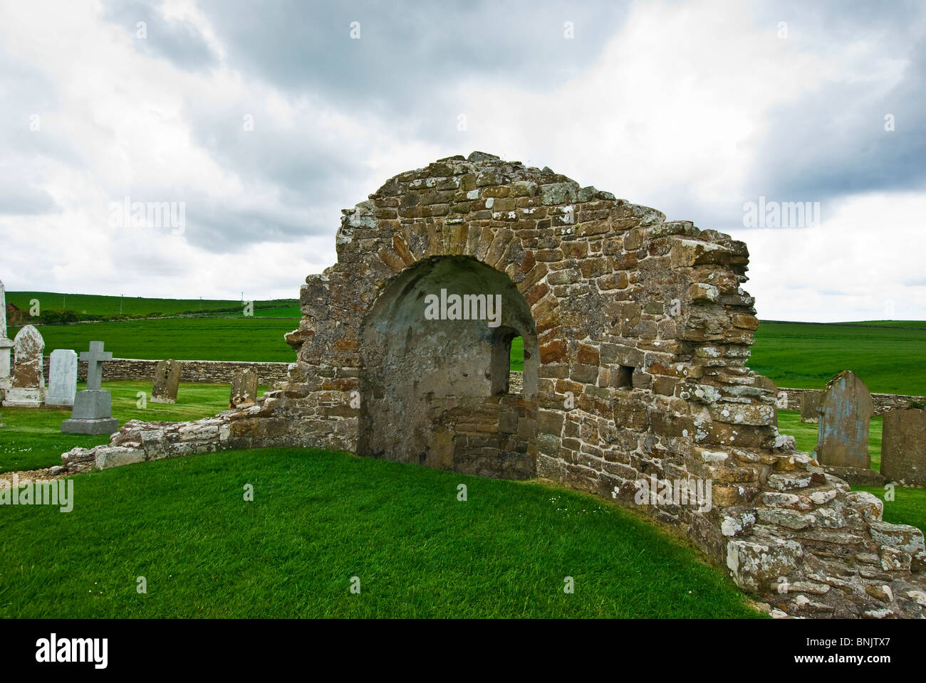 The Round Kirk in Orphir, Orkney, Scotland Stock Photo