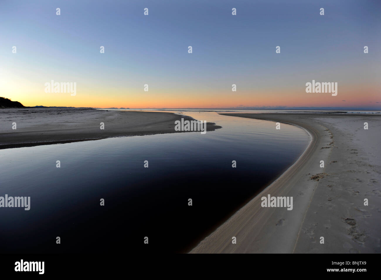 Belongil Creek at Sunset Byron Bay Stock Photo