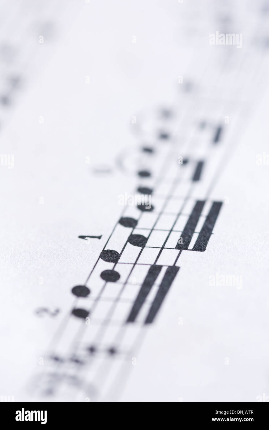 Musical score/notation Stock Photo