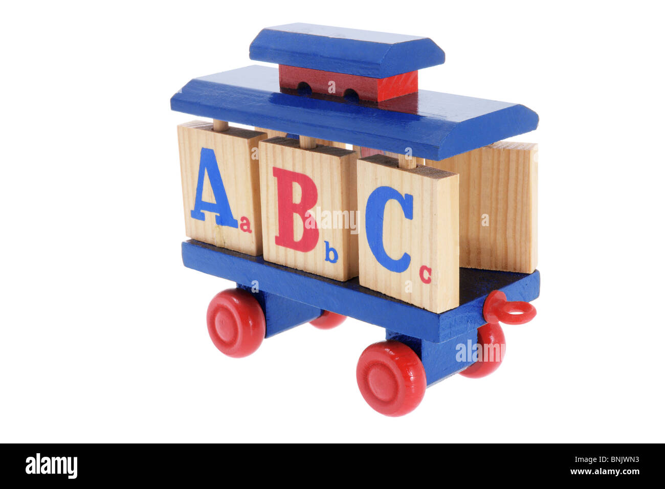 Toy Train with Alphabet Blocks Stock Photo Alamy