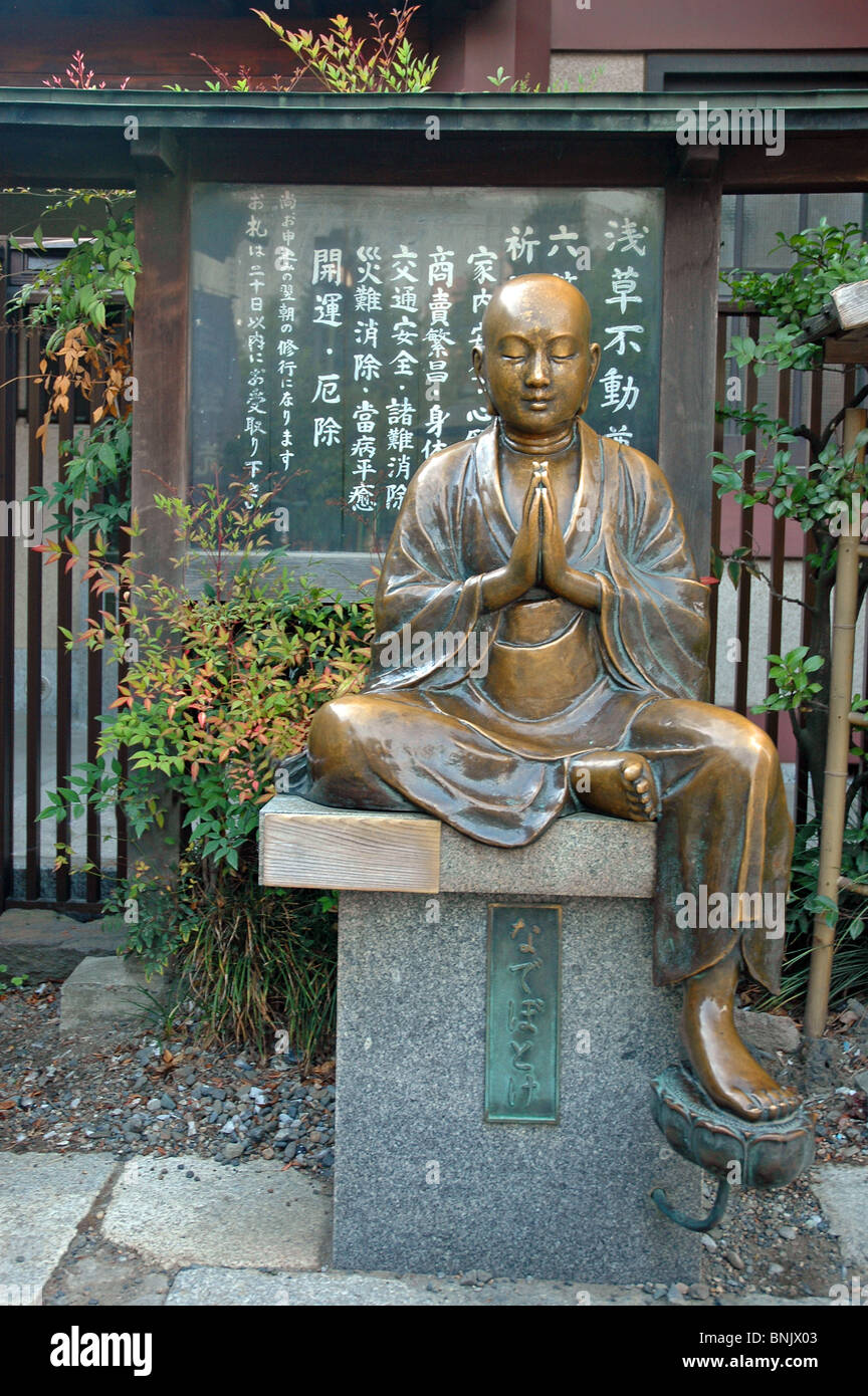 Nadebotoke Rubbing Buddha Jizo Statue At Asakusa Kannon Temple Tokyo