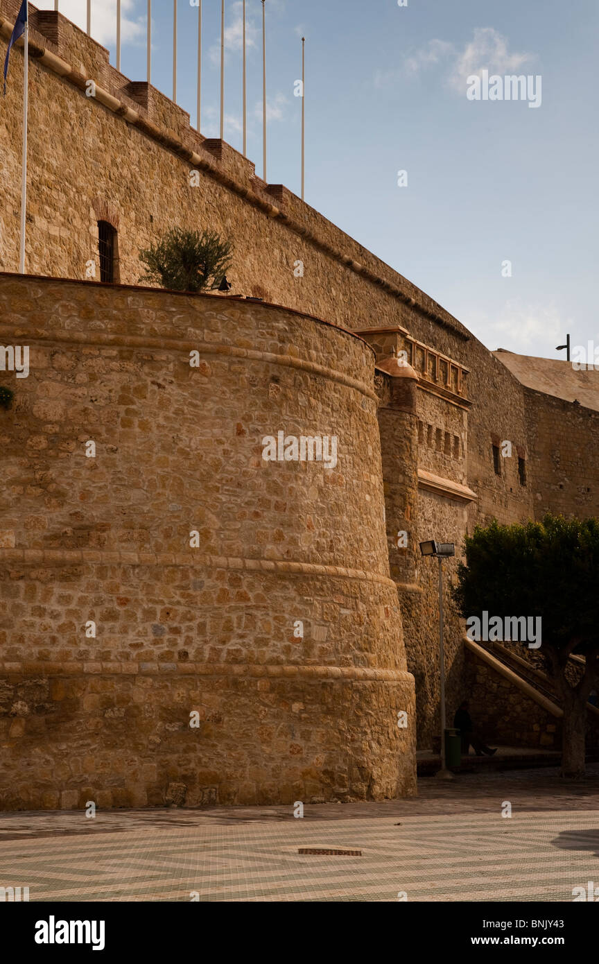 'El Primer Recinto' (the first fortification), Melilla La Vieja, Melilla, Spain, Europe. Stock Photo