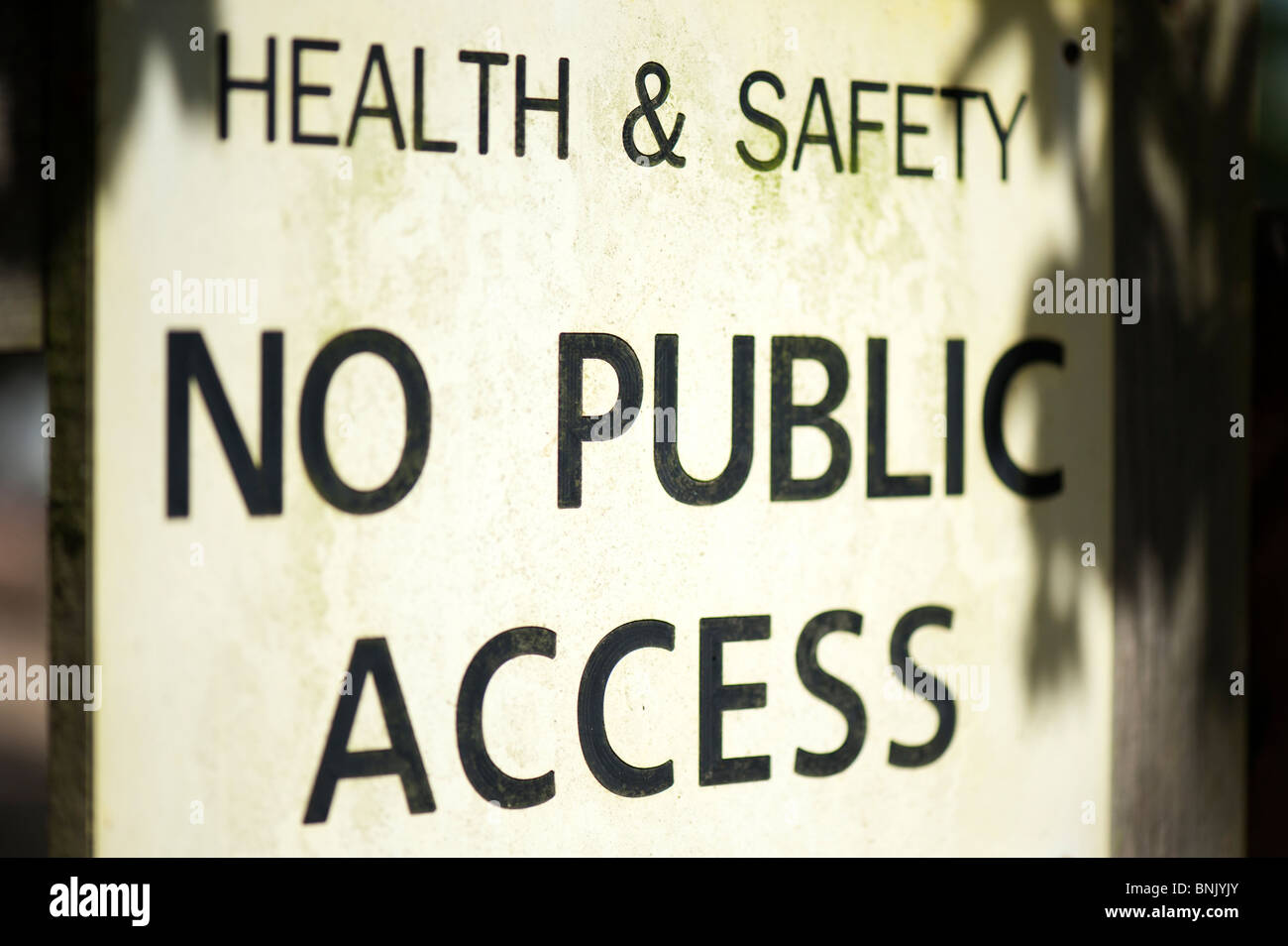 Health and Safety, No public Access sign. UK Stock Photo