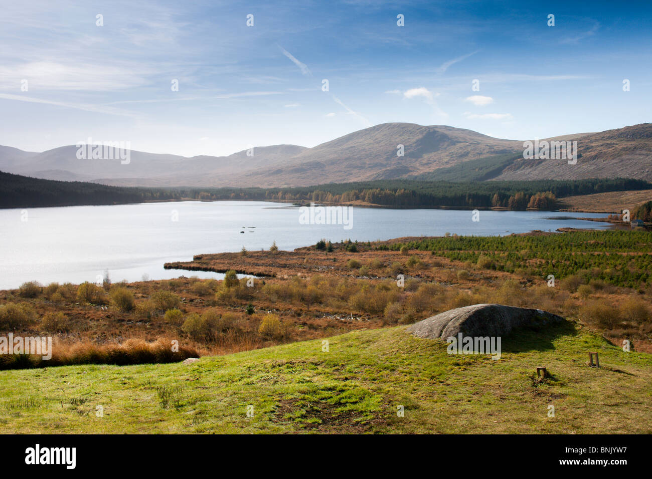 Loch Doon on the Carrick Forest Drive, Galloway Forest Park Stock Photo