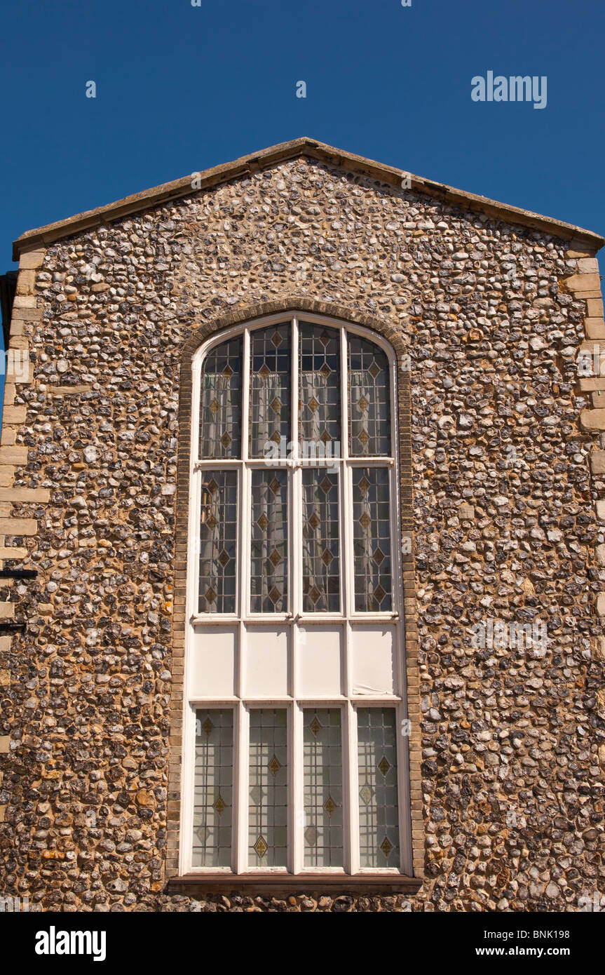 A flint gable end of a building in Norwich , Norfolk , England , Great Britain , Uk Stock Photo