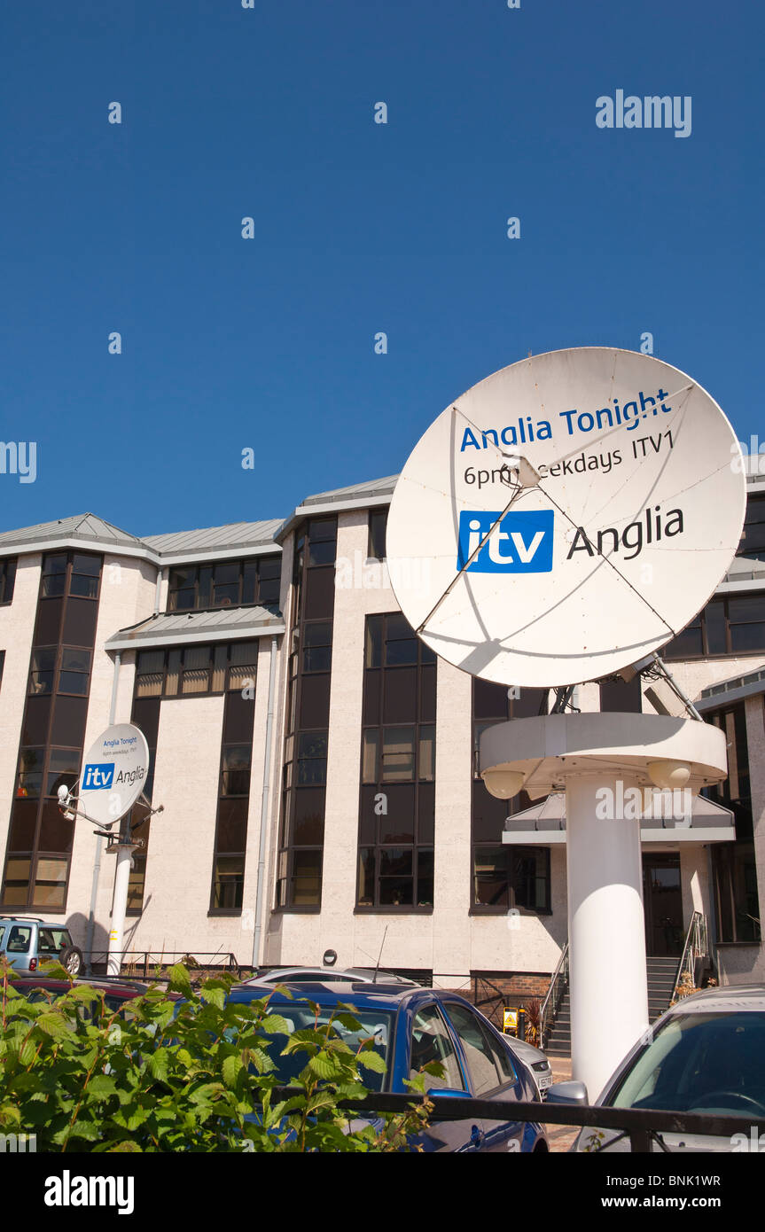 The ITV Anglia Television TV centre in Norwich , Norfolk , England , Great Britain , Uk Stock Photo