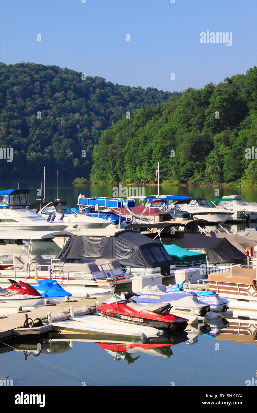 Marina at Youghiogheny River Lake, Somerfield, Pennsylvania, USA Stock