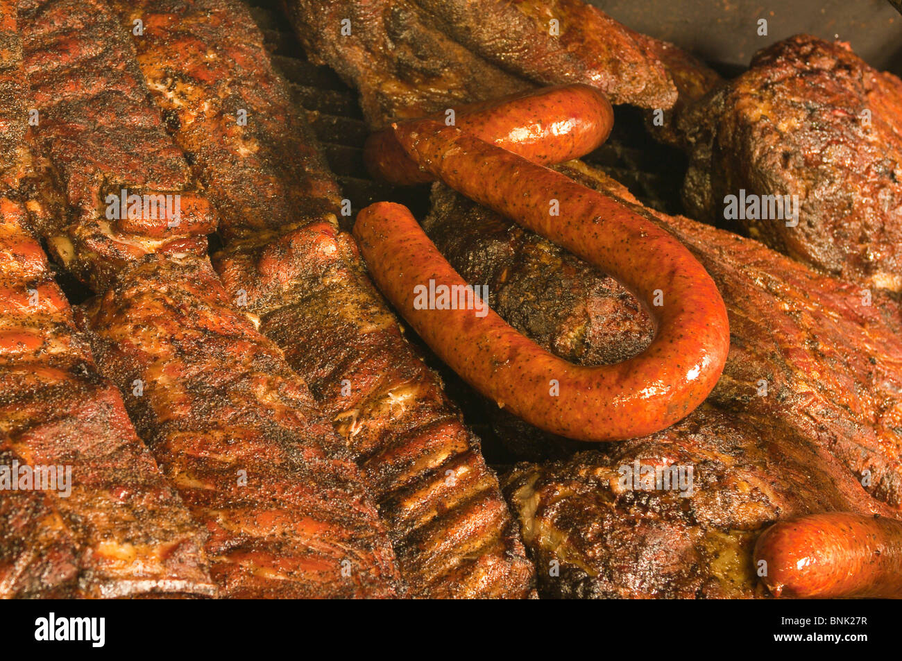 Pizzitola’s barbecue restaurant. Houston, Texas. Stock Photo