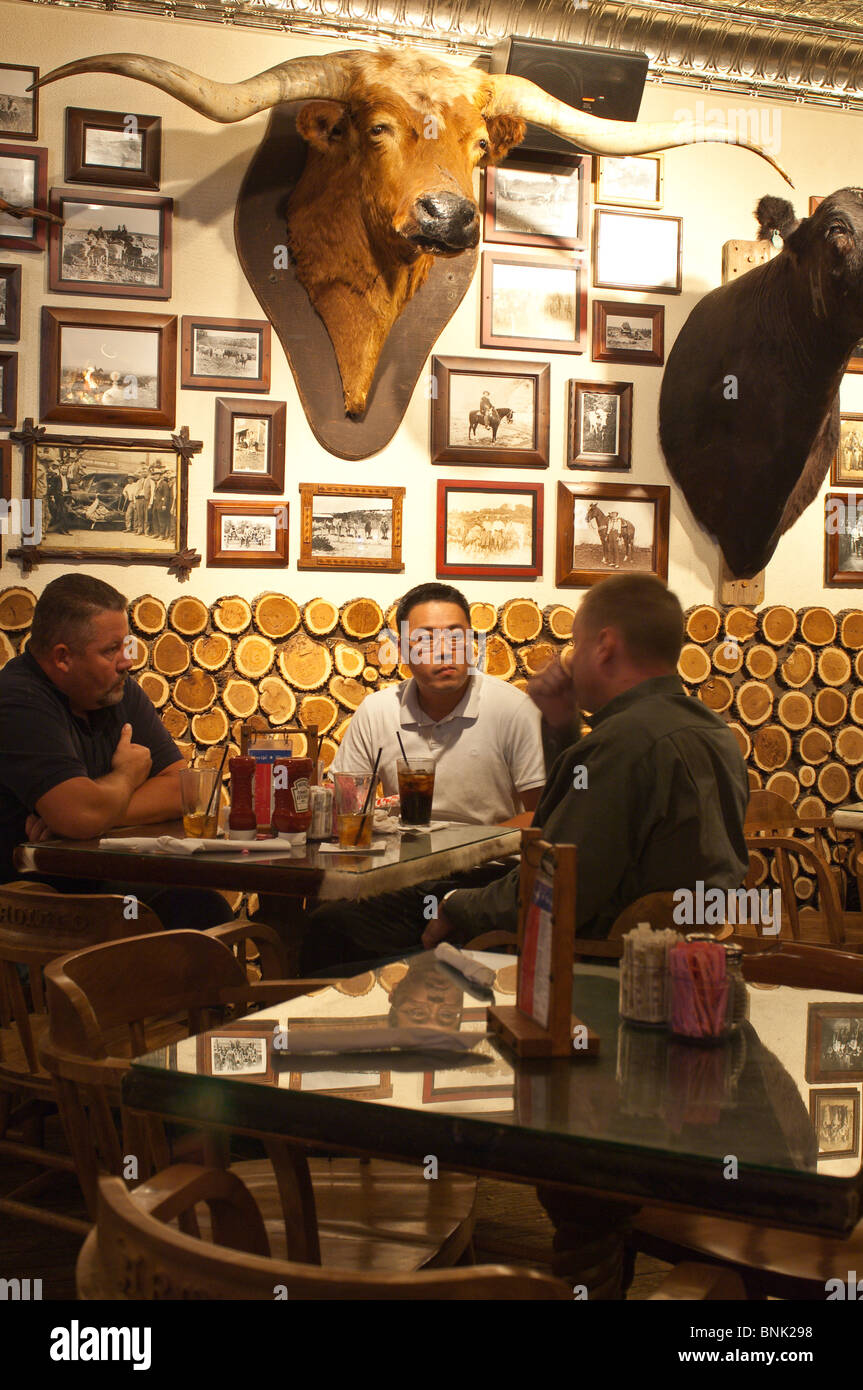 Goode's Armadillos Palace barbecue restaurant and bar, Houston, Texas. Stock Photo