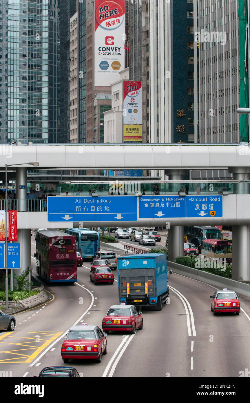 Highway in Central Hong Kong, the main East West connection on the