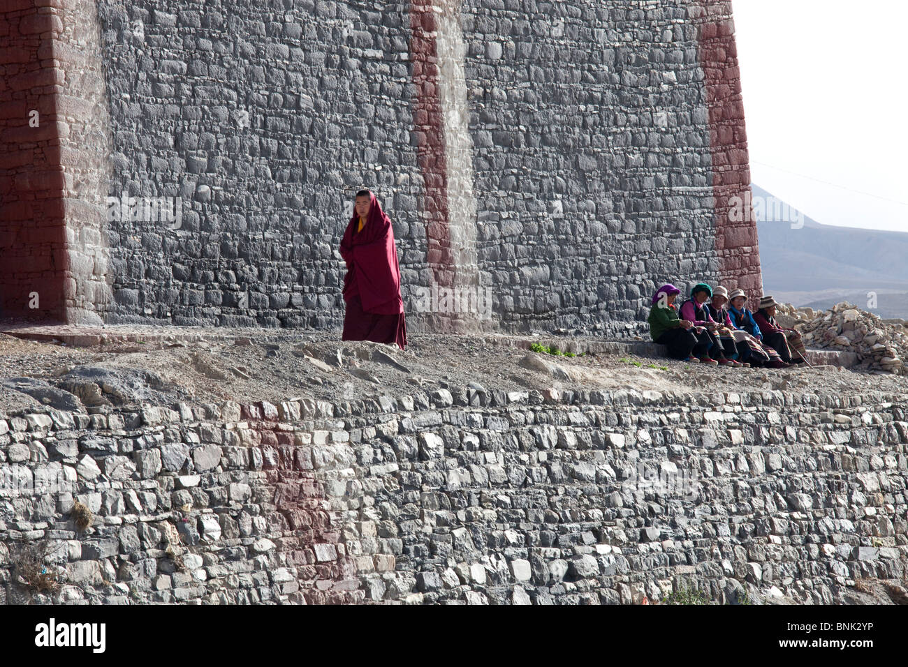 Sakya Monastery in Sakya, Tibet Stock Photo