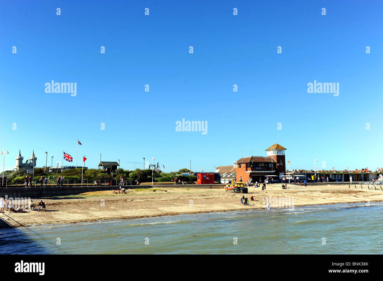 Littlehampton coastguard station on the seafront West Sussex UK Stock