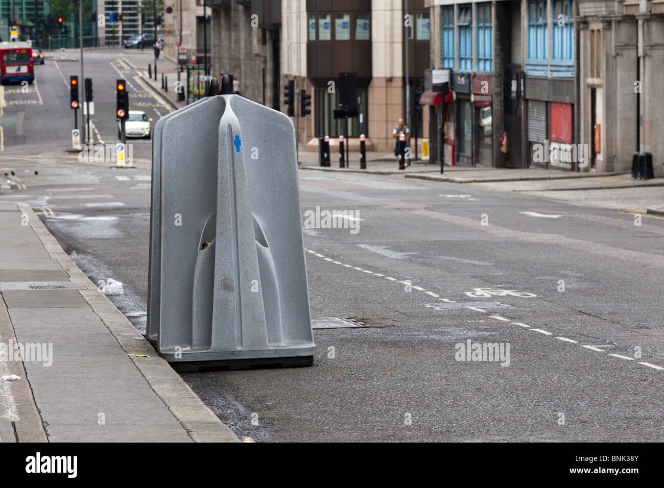 Public portable urinal toilet in Smithfields, London Stock Photo