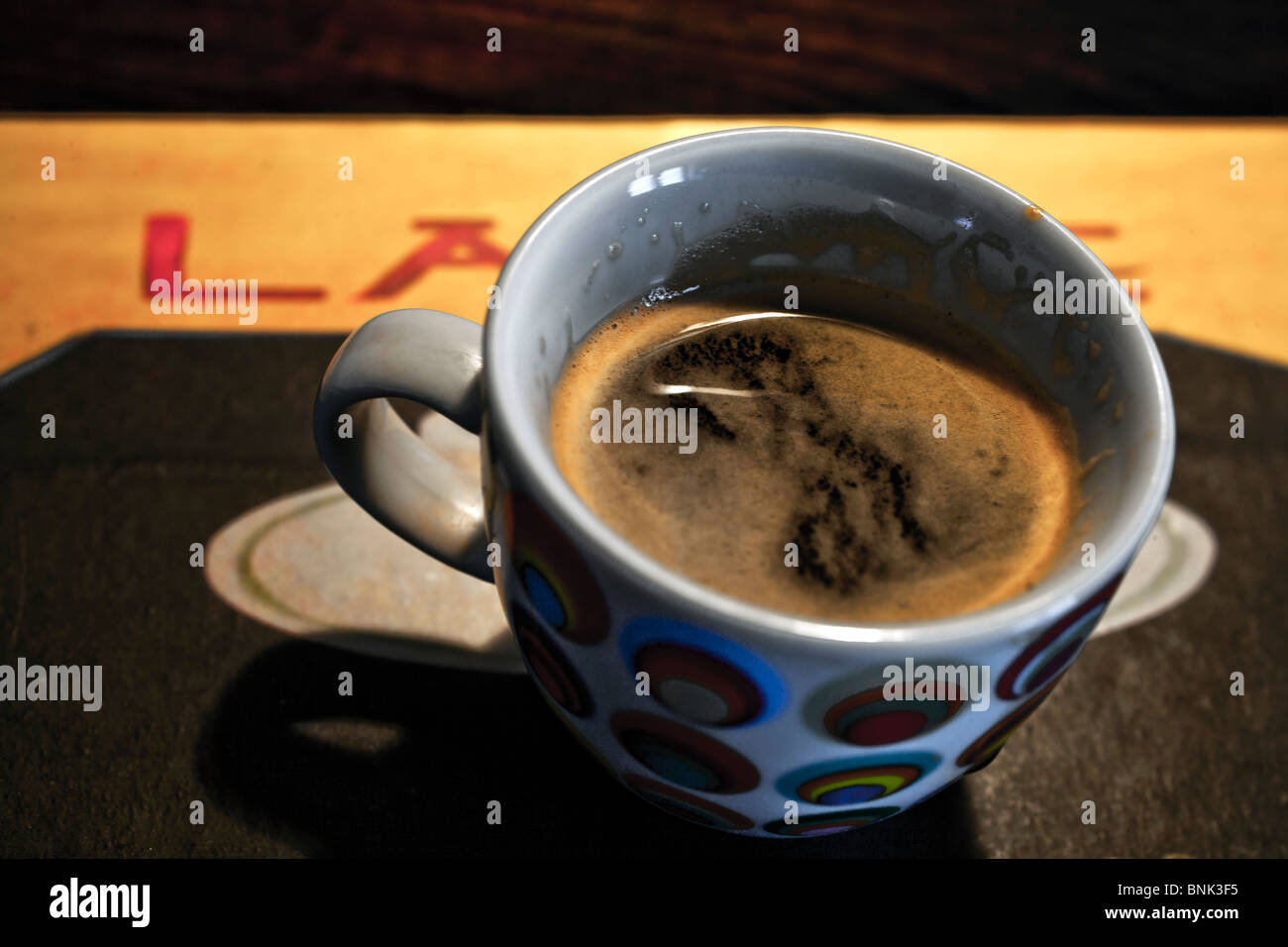 A CUP OF COFFEE Stock Photo