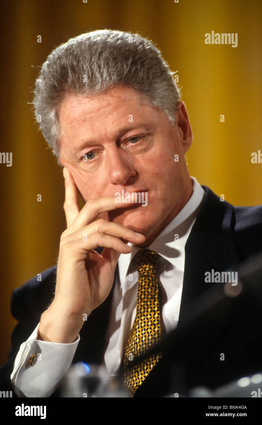 Bill clinton thoughtful portrait hi-res stock photography and images