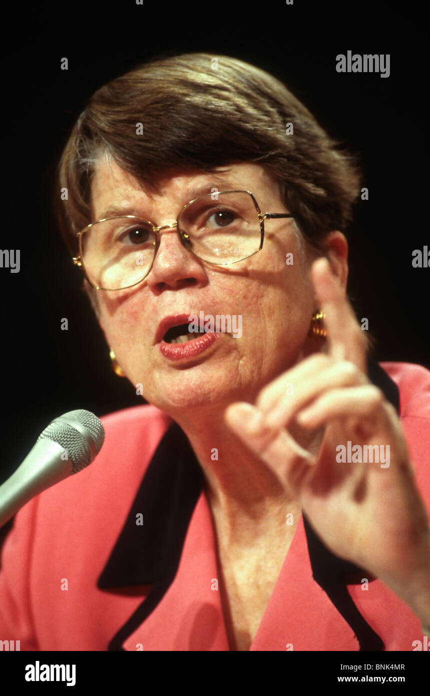 US Attorney General Reno March 12, 1997 in Washington, DC Stock