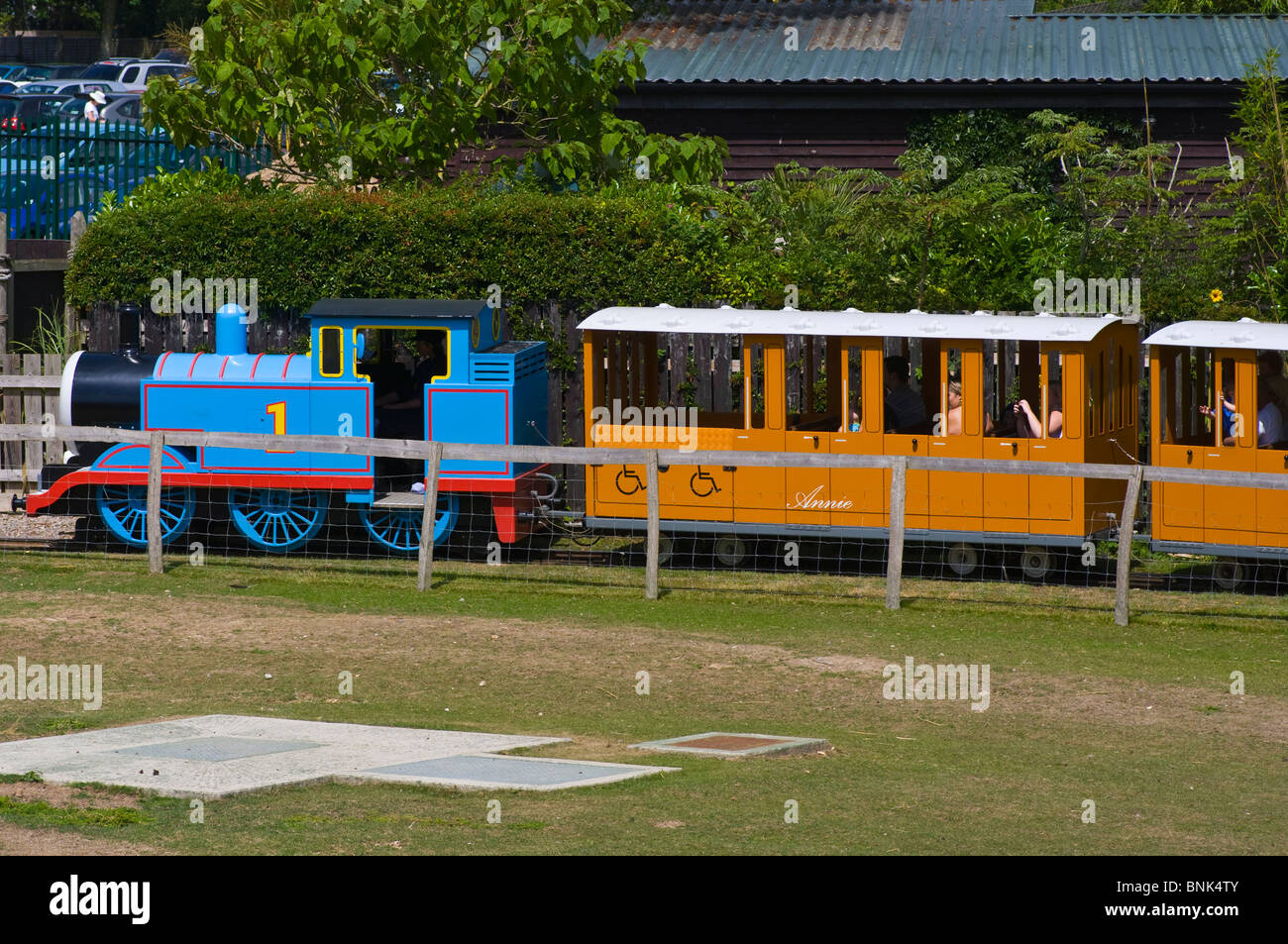 Thomas The Tank Engine Train at Drusillas Park Stock Photo