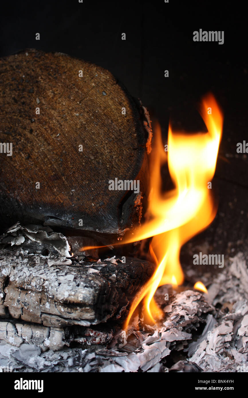 Wood and Charcoal Burning Stock Photo Alamy