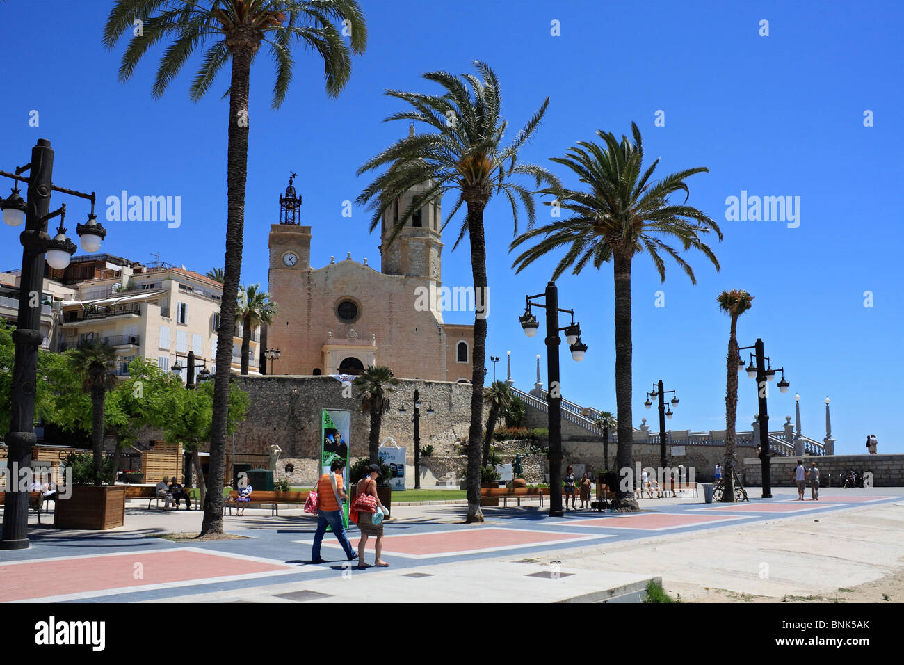 The Mediterranean seaside resort of Sitges, Catalonia, Spain Stock Photo