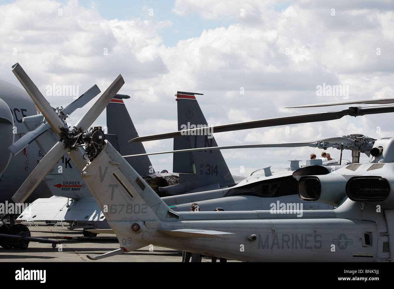 US Airforce display   at Farnborough Airshow 2010 Stock Photo