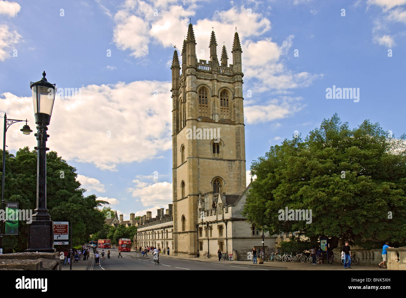 UK Oxford Magdalen College Great Tower Stock Photo