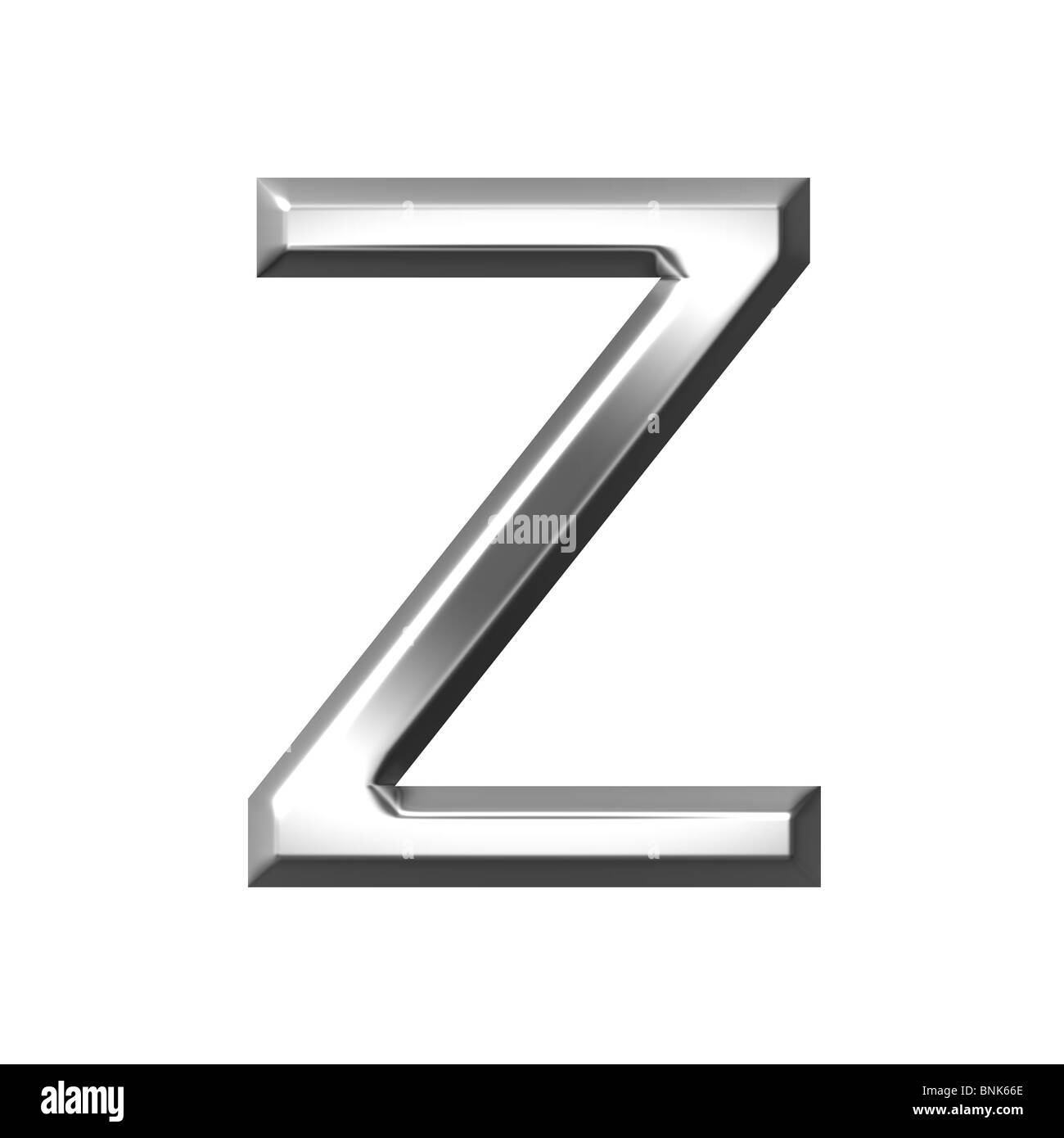 3d silver letter z Stock Photo Alamy