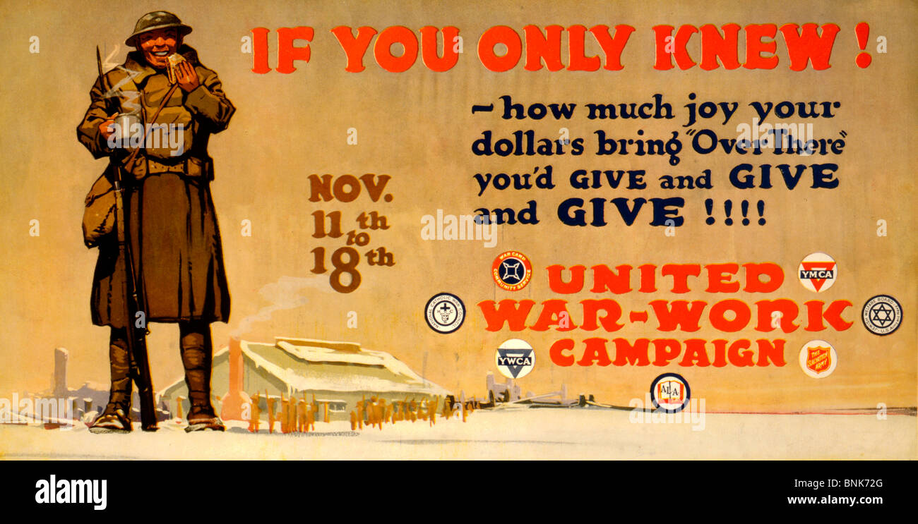 If you only knew! - World War I USA Poster Stock Photo