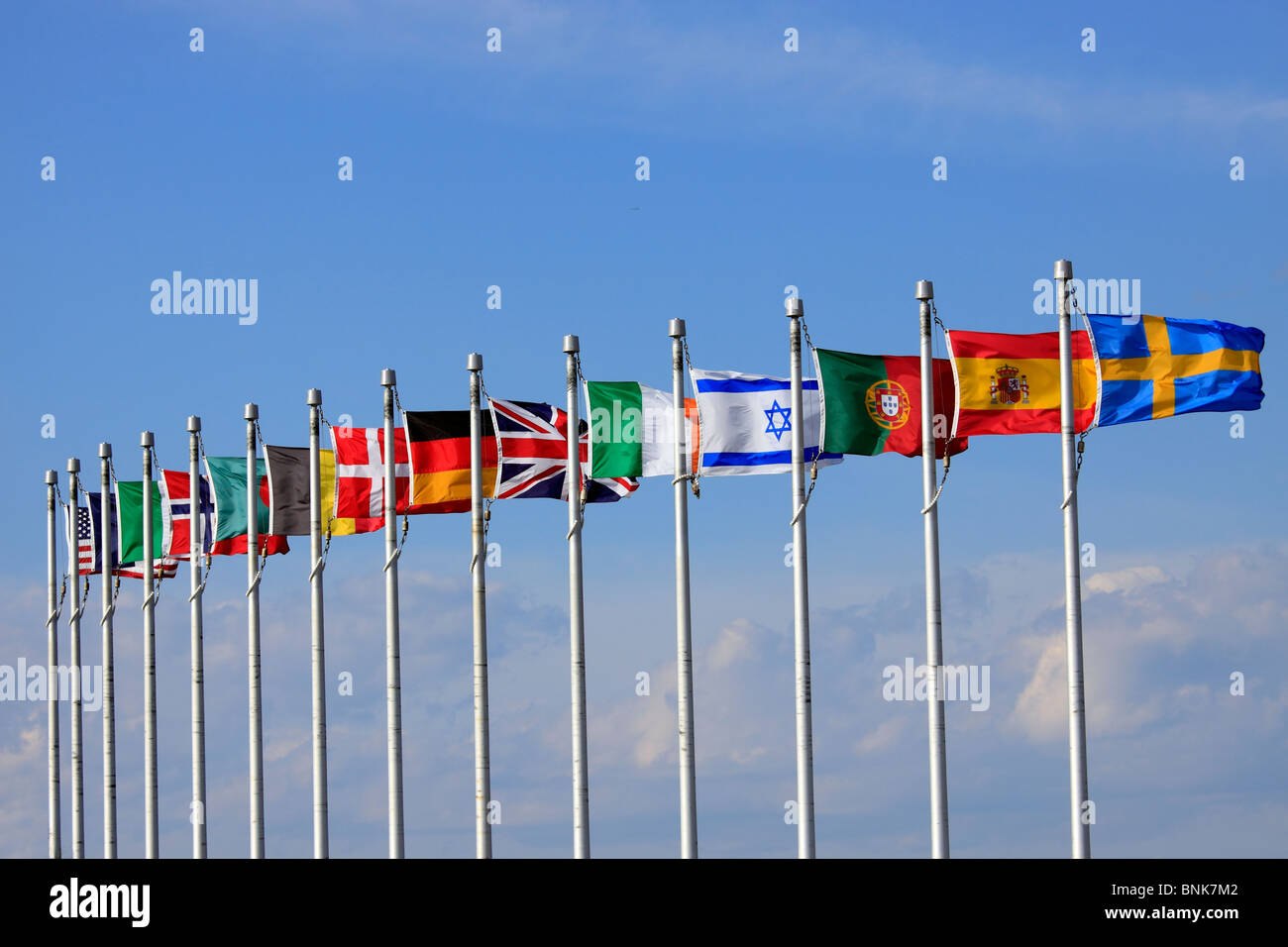 Flags of countries that lost citizens in crash of TWA Flight 800 Smith ...