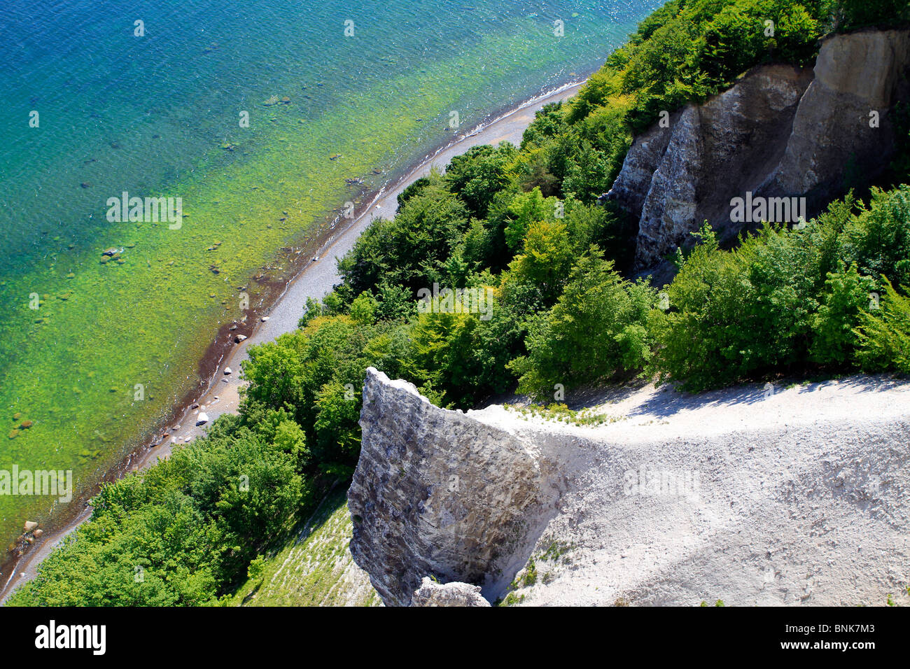 Chalk cliff, Victoria Sicht, Jasmund National Park, Ruegen island, Mecklenburg Western Pomerania, Germany, Europe Stock Photo